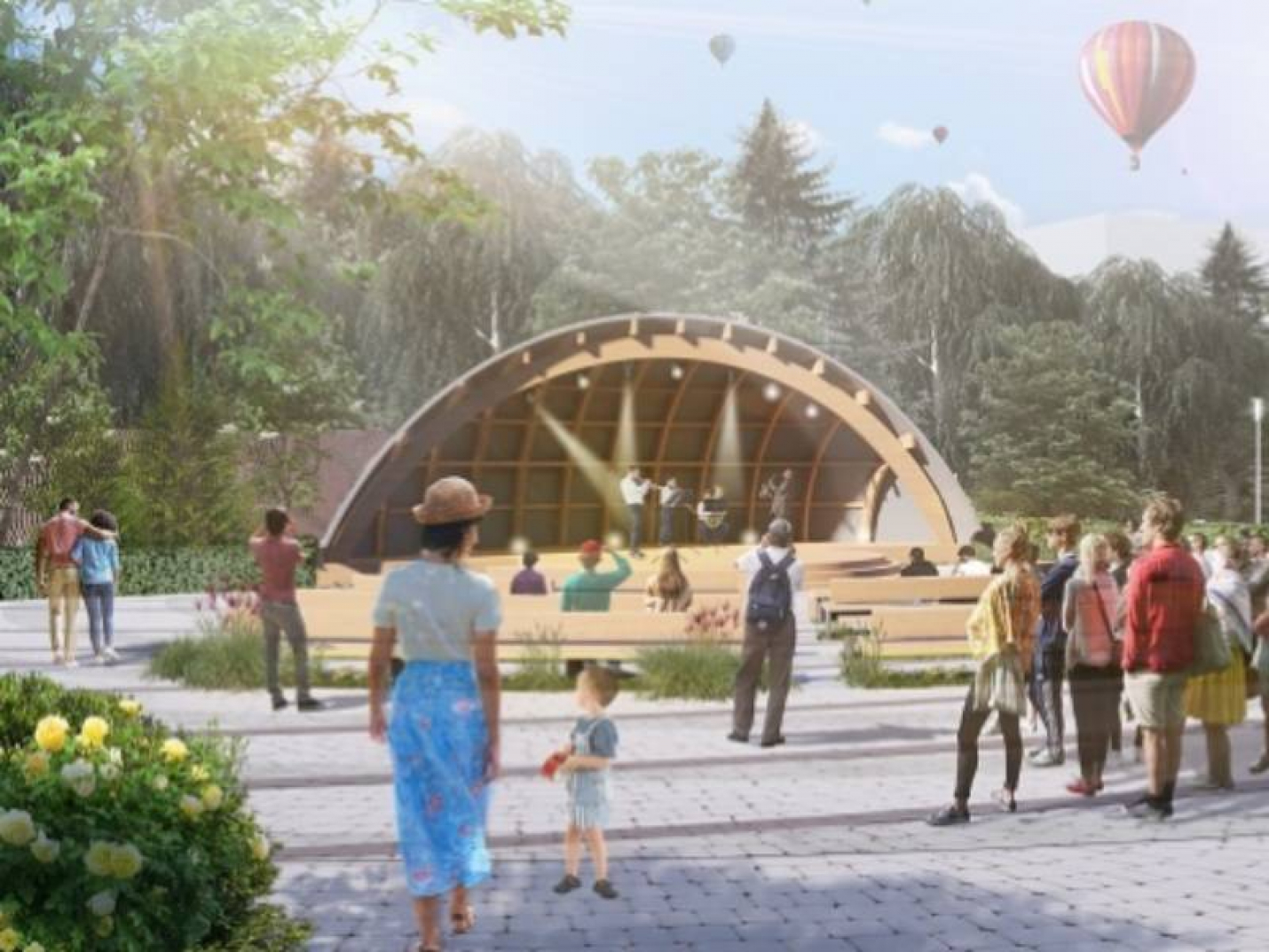 В Комсомольском саду в Волгограде установят летнюю сцену с амфитеатром